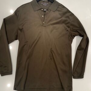 Premium Brown Long Sleeve Polo